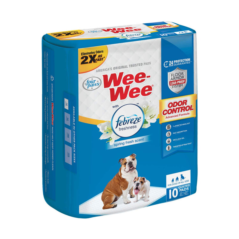 [Australia] - Wee-Wee Puppy Training Pee Pads 22" x 23" Standard Size Pads with Febreze Standard 22" x 23" 10-Count 