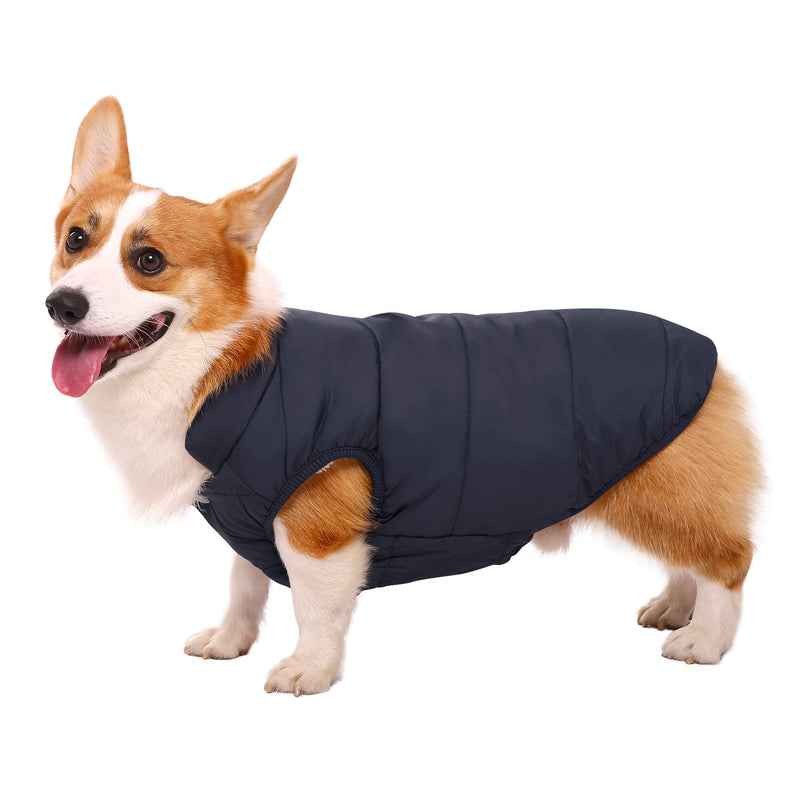 [Australia] - ASENKU Windproof Dog Winter Coat Waterproof Dog Jacket Warm Dog Vest Cold Weather Pet Apparel with 2 Layers Fleece Lined for Small Medium Large Dogs XL: Chest 20-22.8", Length 16.5" Blue 