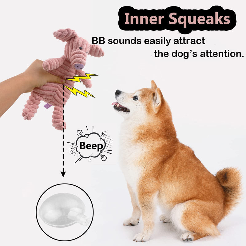 Squeaky Dog Toys,Dog Toys,Interactive Squeaky Dog Toys for Small and Medium Dogs,Cotton Soft Dog Toys for Foraging Instinct Training,Interactive Aid Good Behave Training Dog Toys (Pink) Pink - PawsPlanet Australia