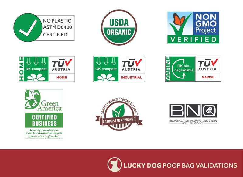 [Australia] - Lucky Dog Zero Plastic Poop Bags, 10 Roll Pack, 120 Bags 