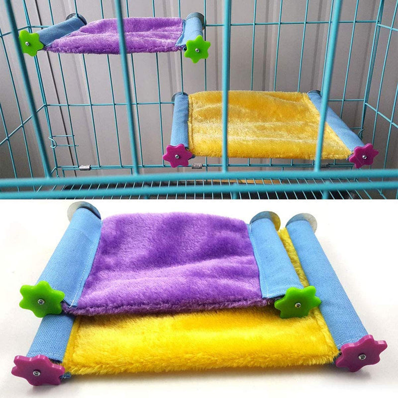 Acidea Budgie Bed, Bird Nest Snuggle Hut, Hanging Hammock Finch Cage, Parrot Habitat Cave Hanging Tent, Bird Hideaway for Hamster Parrot Macaw Budgies Eclectus Parakeet(L, Yellow) - PawsPlanet Australia