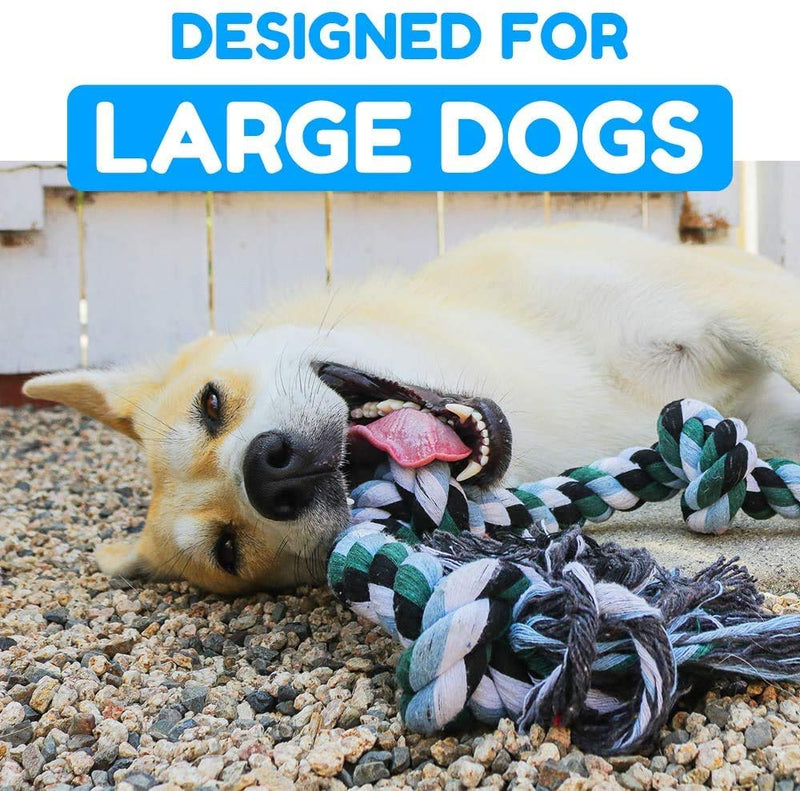Giant Dog Rope Toy for Extra Large Dogs - 42 Inch Long 6 Knot XXL Dog Rope Toy for XL Dog - Benefits Non-Profit Animal Rescue - Indestructible Dog Toy for Aggressive Chewers and Large Dog Breeds - PawsPlanet Australia