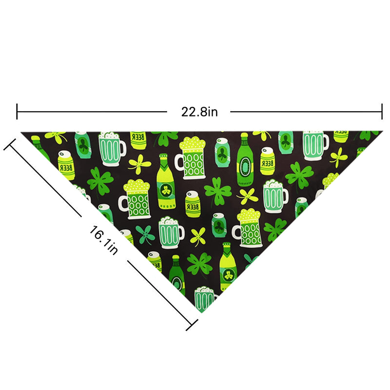 St. Patrick's Dog Bandana, Holiday Cat Irish Shamrock Bandana for Large Medium Small Puppies Pets Kiss me I'm Irish - PawsPlanet Australia