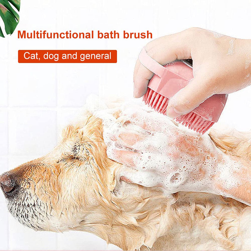 Cyleibe Pet Dog Bath Brush Dog Brush, Cat Grooming Brush Dog Grooming Brush Pet SPA for Puppy Cats Shower (Pink) - PawsPlanet Australia