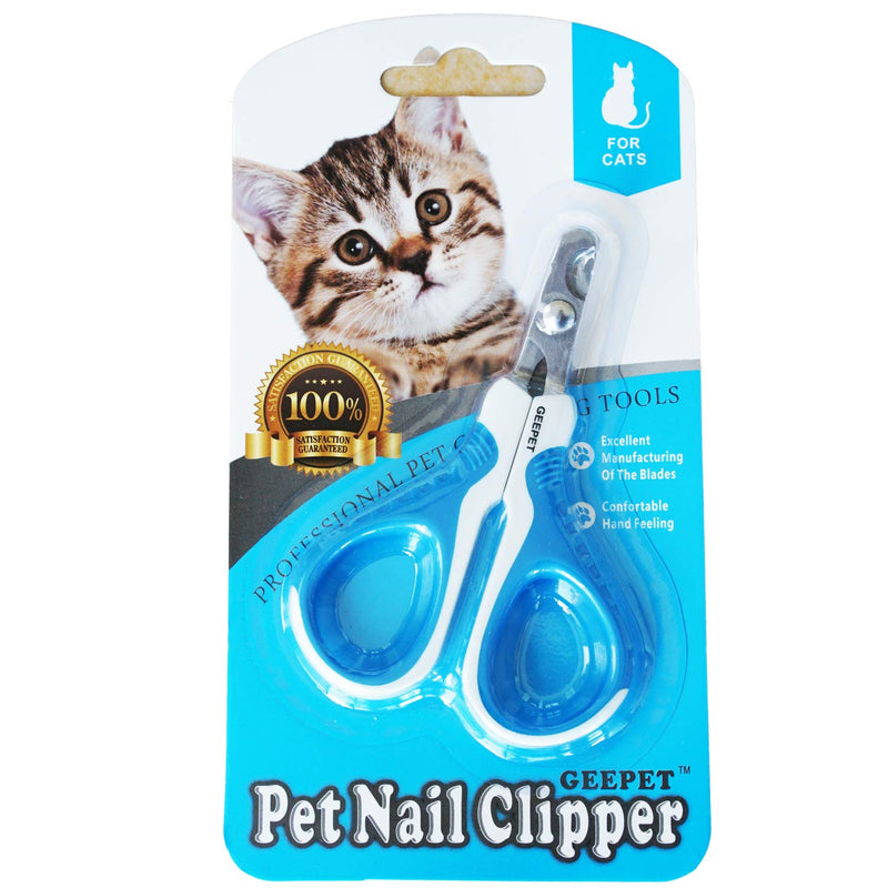 [Australia] - GEEPET Cat Nail Clippers Trimmer Safe, Sharp Angled Blade - Non-Slip Handle - Cat Dog Nail Clippers Scissors - for Small Dogs, Cats, Birds, Rabbits - Professional, Easy at Home Grooming 