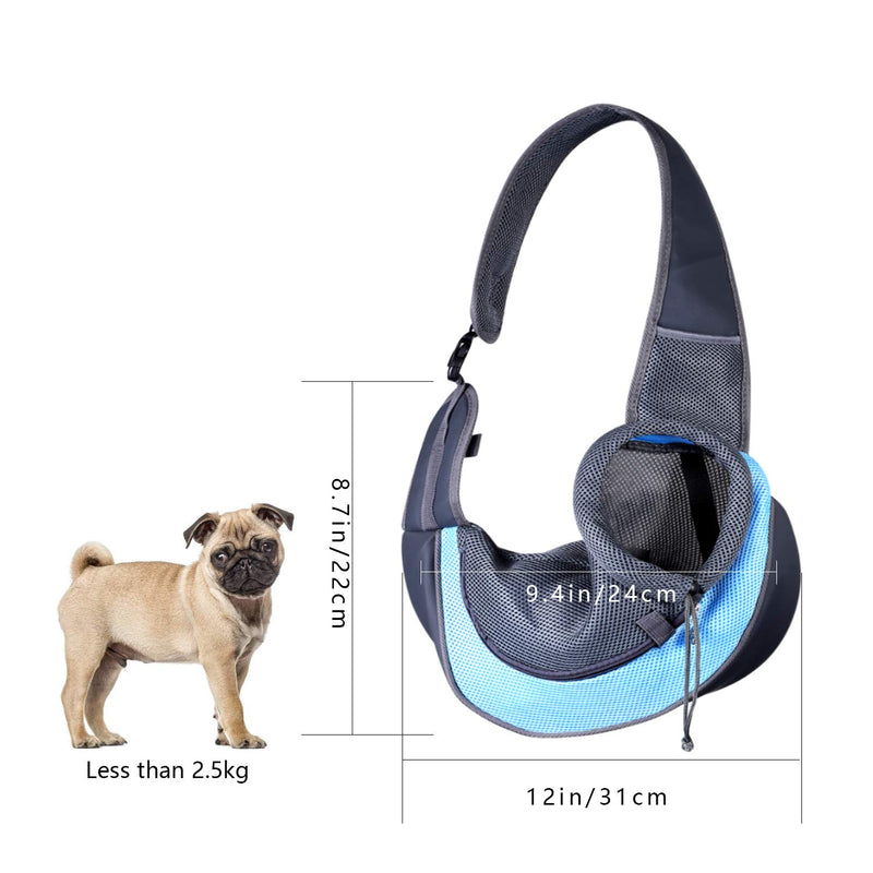 Pet Carrier, Dog Hand-free Carrier Bags, Adjustable Breathable Cat and Puppy Carrier Bag for Walking Travel Daily Use(S Blue) - PawsPlanet Australia