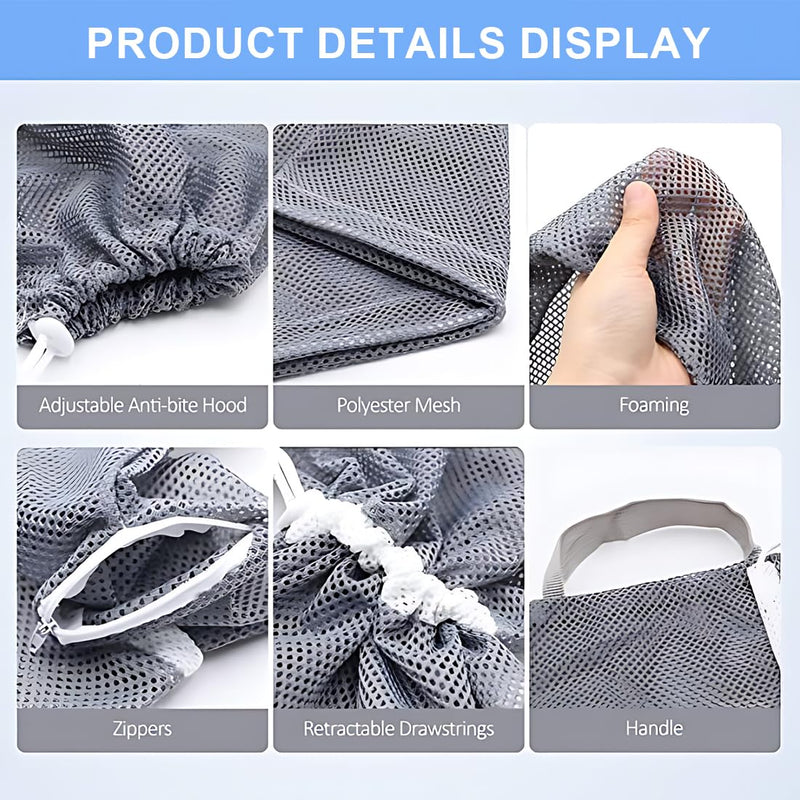 KGDUYC Cat Claw Care, Cat Bath Bag for Washing, Cat Bag, Cat and Dog Fixing Bag, Bath Bag, Beauty (20" x 12.5") - PawsPlanet Australia