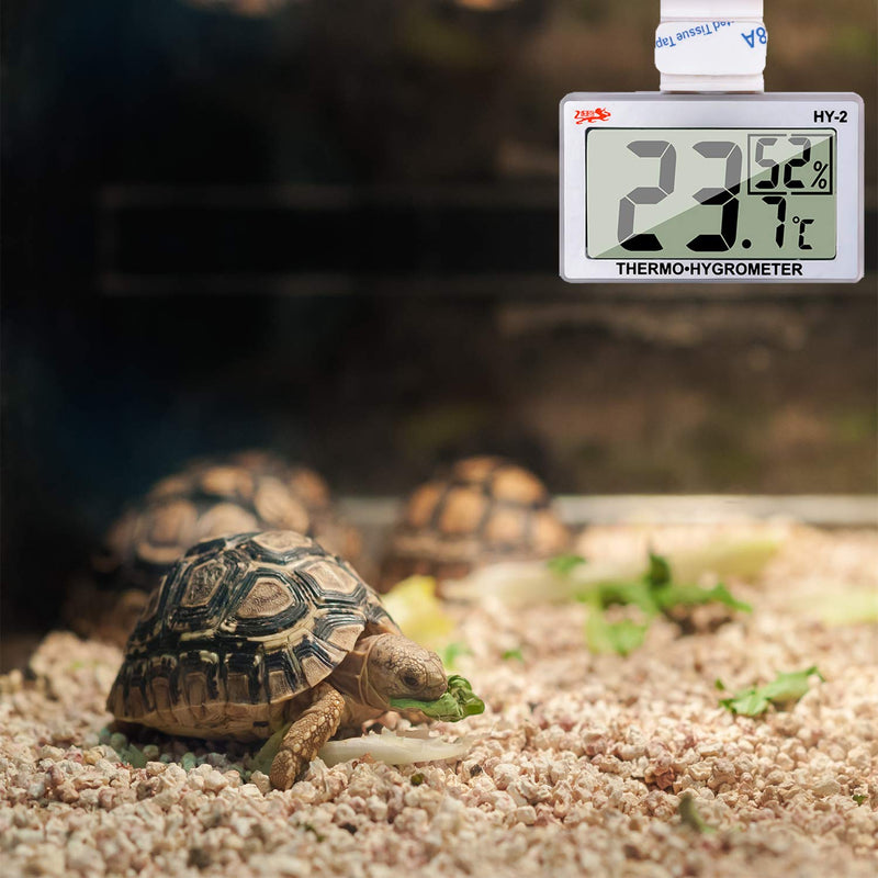 capetsma Reptile Thermometer, Digital Thermometer Hygrometer for Reptile Terrarium, Temperature and Humidity Monitor in Acrylic and Glass Terrarium,Accurate - Easy to Read - No Messy Wires… (1 Pack) - PawsPlanet Australia