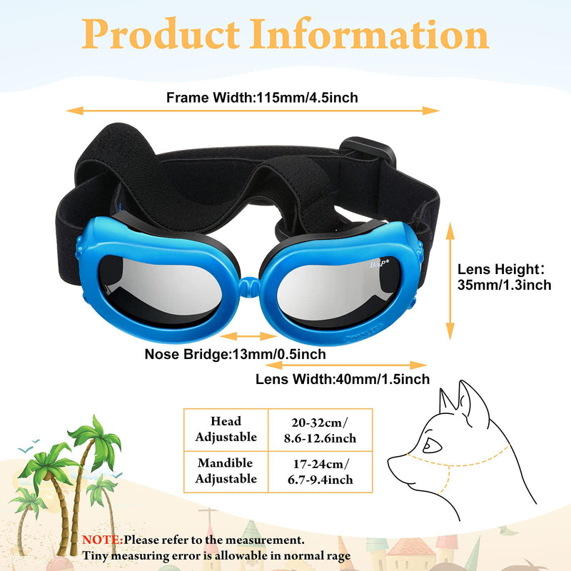 4 Pieces Small Dog Goggles Sun Protection Dog Glasses Adorable Pet Sunglasses Eye Wear with Adjustable Strap Waterproof Windproof for Doggy Puppy Cat (Black, Pink, Blue, Yellow) Black, Pink, Blue, Yellow - PawsPlanet Australia