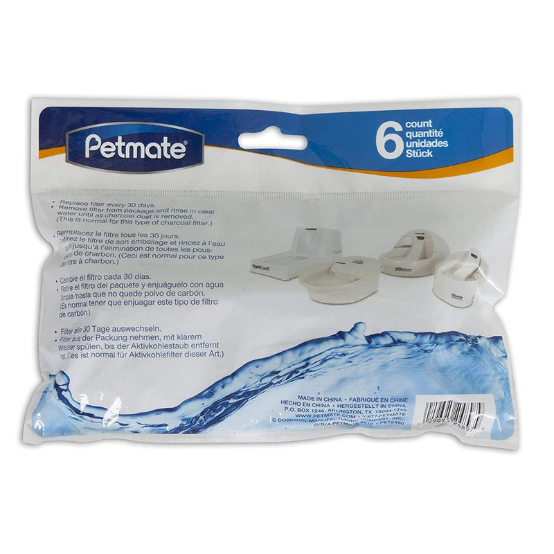 Petmate 6 Count Fresh Flow Replacement Filter - PawsPlanet Australia