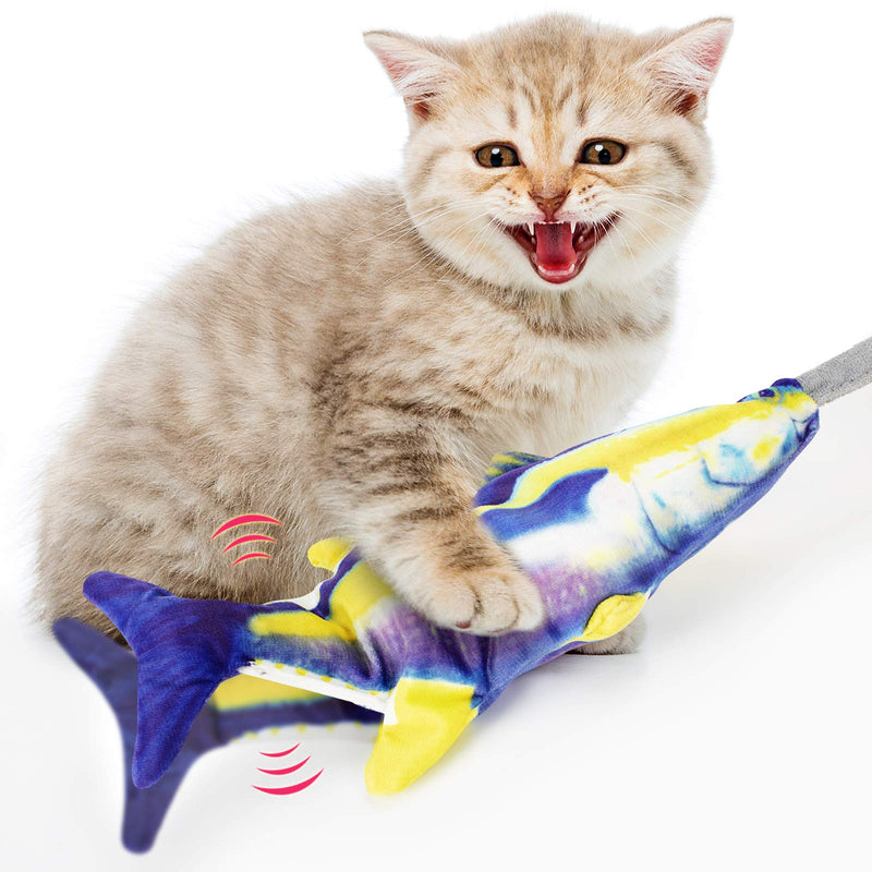 DecStore Floppy Moving Fish Cat Toy with Air Bag, Wiggle Kicker Catnip Toys, Motion Kitten Toy,Funny Interactive Pets Pillow Chew Bite Kick Supplies for Cat Exercise - PawsPlanet Australia