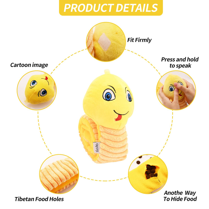 Dog toy intelligence, interactive dog toy puzzle, squeaky plush chew toy for puppies dogs, sniffing carpet pets toy, for food search instinct training, stress relief yellow - PawsPlanet Australia