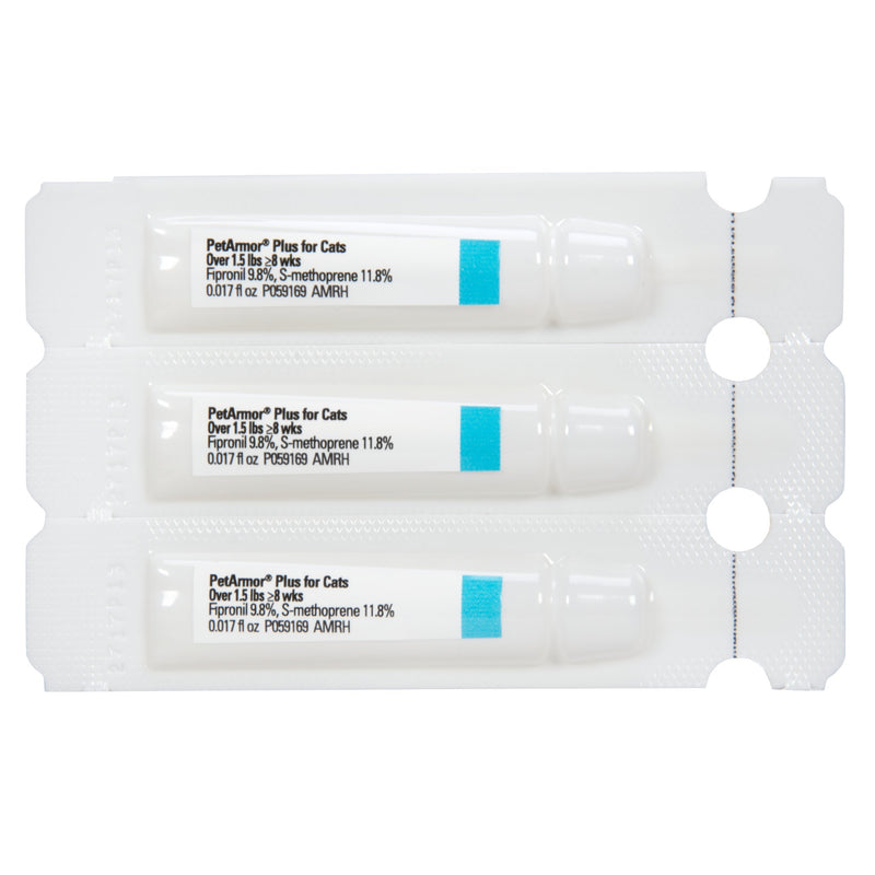 [Australia] - PETARMOR Plus Flea & Tick Prevention for Cats with Fipronil, Waterproof, Long-Lasting & Fast-Acting Topical Cat Flea Treatment 3 COUNT 