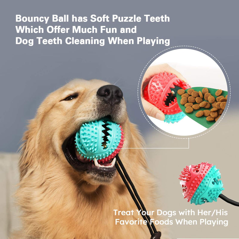 PetsBark Suction Cup Dog Chew Toy for Aggressive Chewers, Dogs Teeth Cleaning Rope Toys RedBlue - PawsPlanet Australia