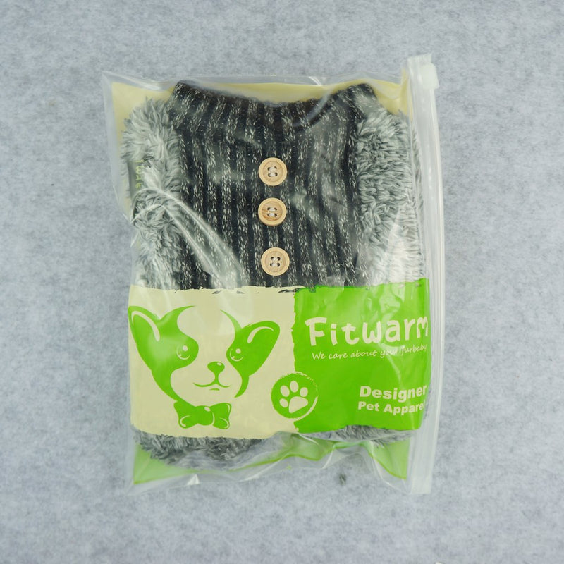 [Australia] - Fitwarm Fuzzy Fleece Thermal Pet Clothes for Dog Pajamas PJS Coat Jumpsuit XS 