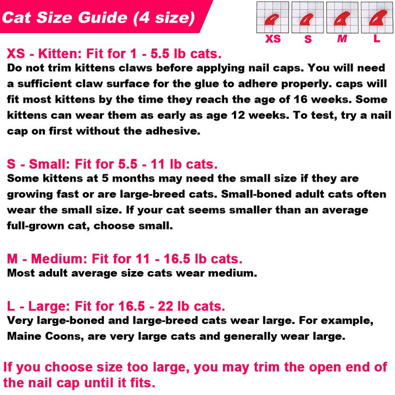 VICTHY 120pcs Cat Nail Caps, Colorful Pet Cat Soft Claws Nail Covers for Cat Claws with Adhesive and Applicators (6 XS - PawsPlanet Australia