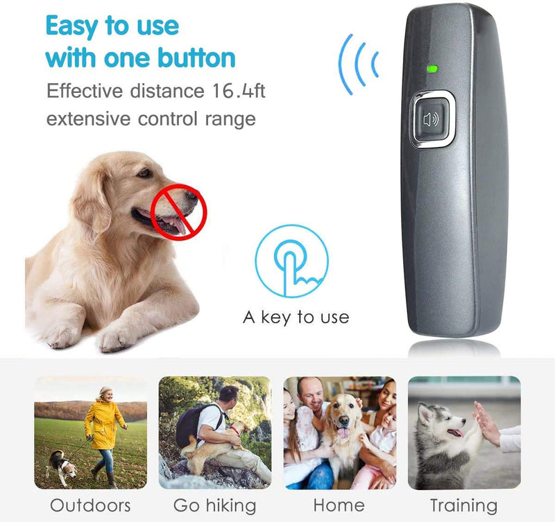 KuoYi Bark Control Device, 2 in 1 Ultrasonic Stop Dog Bark Deterrents, Waterproof Outdoor & Indoor Safe Harmless & Human Training Handheld Anti Barking Device - PawsPlanet Australia
