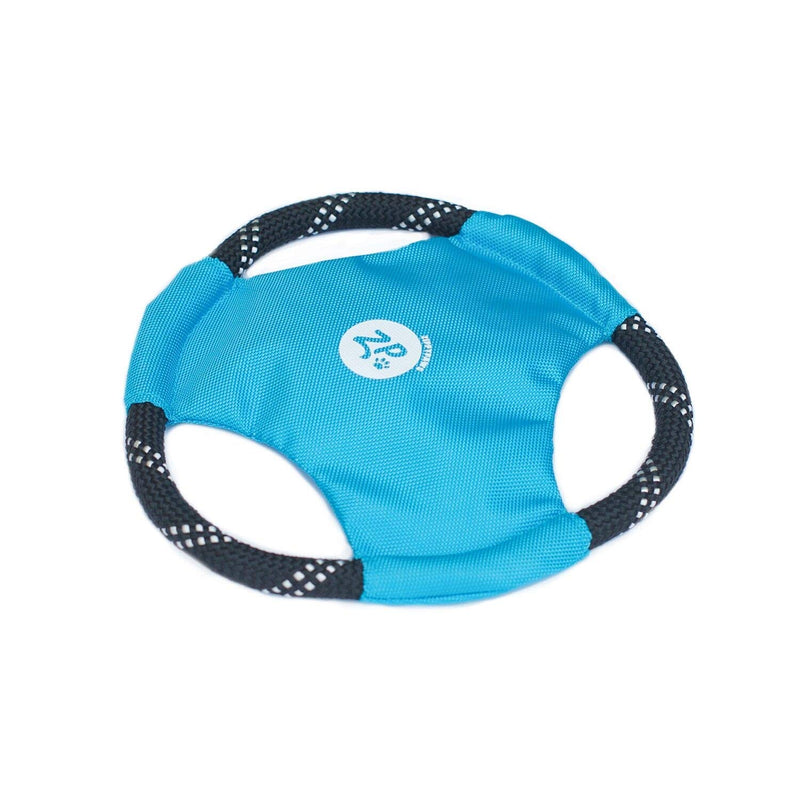 [Australia] - ZippyPaws - Rope Gliderz Durable Outdoor Dog Toy Flying Disc Blue 