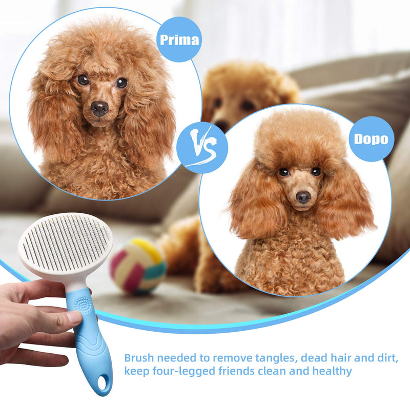 LOVEXIU Dog Grooming Brush, Dematting Comb For Cats&Dog, Slicker Brush For Pet Hair Removal Massaging,Daily Use To Shedding 95% Dead Hair&Dirt Stainless Steel For Long Haired Short Hair Cats/Dogs - PawsPlanet Australia