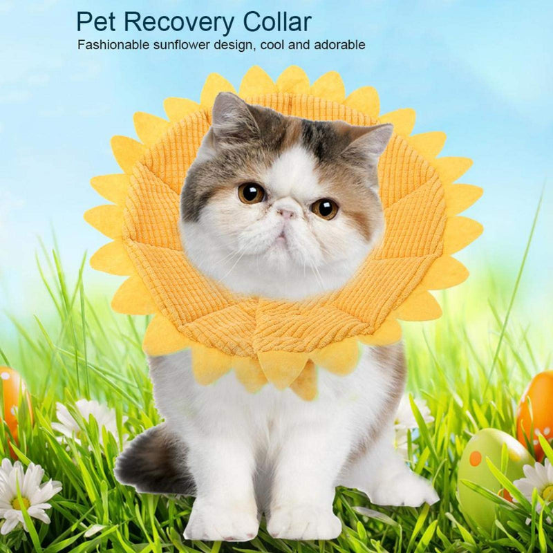 Protective Collar Pet Recovery E Collar Cotton Sunflower Collar Neck Cone Cone Collar Pet Protective Collar for Dogs and Cats 26-29cm - PawsPlanet Australia