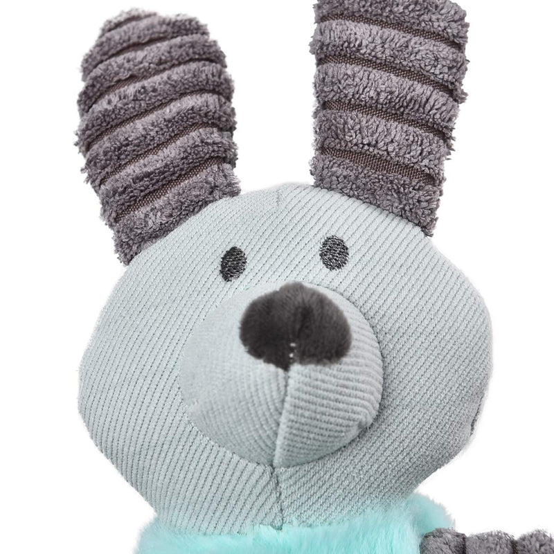 Mishi 2x Puppy Toys – 2 Pack Toys for Small, Medium and Large Dogs – Plush Snuggle Toy and Rope Toy – Squeaker Inside - BUNNY & ROPES - PawsPlanet Australia