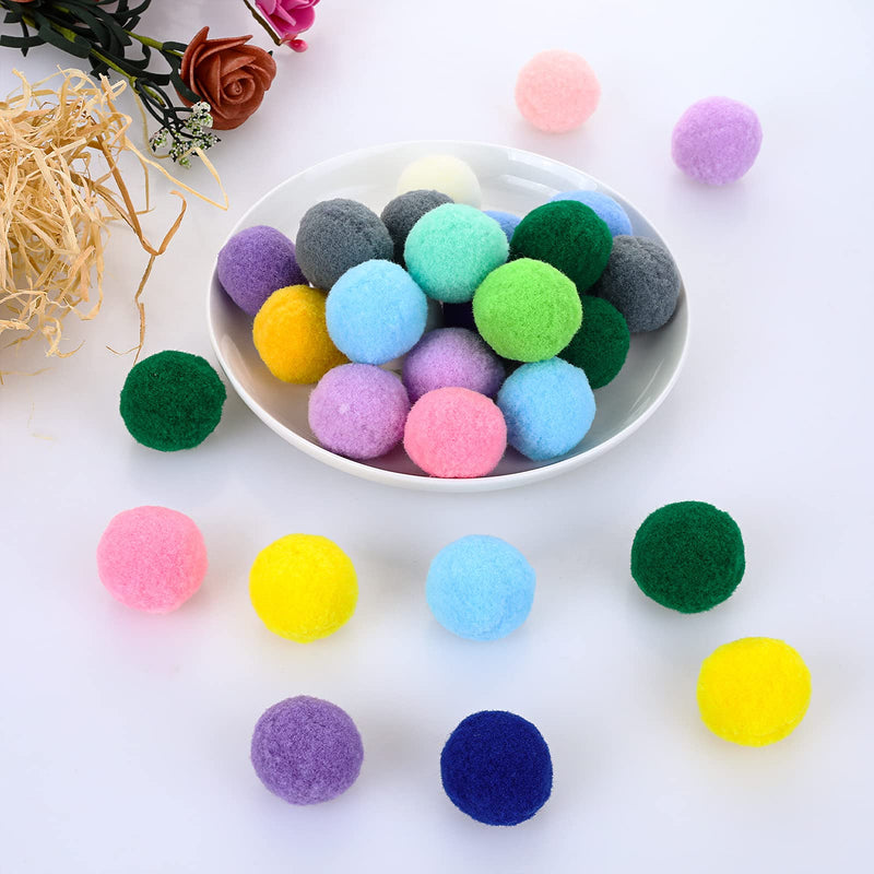 Molain Cat Toy Balls, 30 Pieces Soft Cat Balls Kitten Pom Poms Ball Cat Play Toy Indoor Cats Interactive Pompon Ball Toy 2.5 cm Multicolored - PawsPlanet Australia