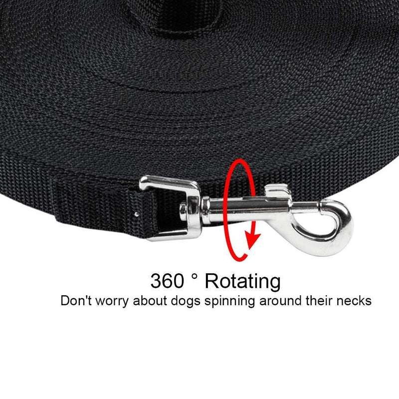 Training Leads for Dogs - Nylon Long Training Dog Leash Long Dog Recall Lead, Long Line for Dog Tracking Training, Long Lead Leash for Pet Recall Obedience with Comfortable Padded Handle (30M/100ft) 30M/100ft - PawsPlanet Australia