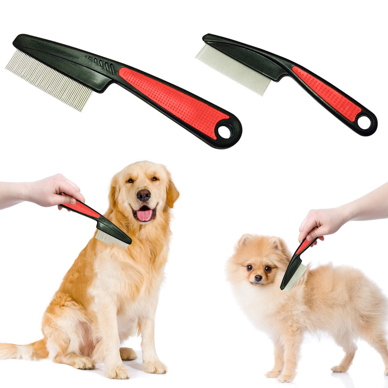 SWYSGS Pet Comb, Professional Grooming Comb for Dog/Cat/Small Pets, Comb for Removing Tangles and Knots, 2pcs - PawsPlanet Australia