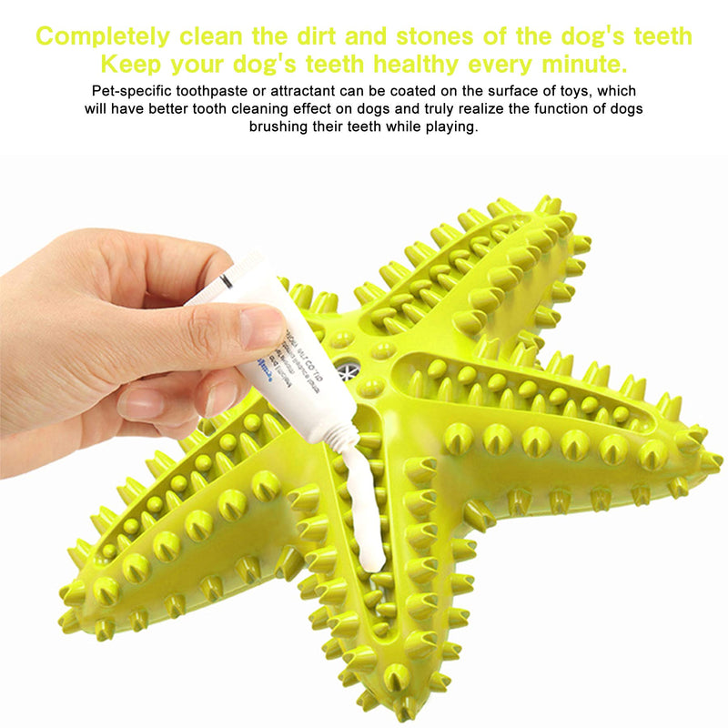 Dog Toothbrush Chew Toy for Teething Chewers Small Medium Breeds Puppy Dogs Durable Squeaky Sound Toys Interactive Throw Toy for Indoor Outdoor Play Teeth Cleaning Yellow - PawsPlanet Australia