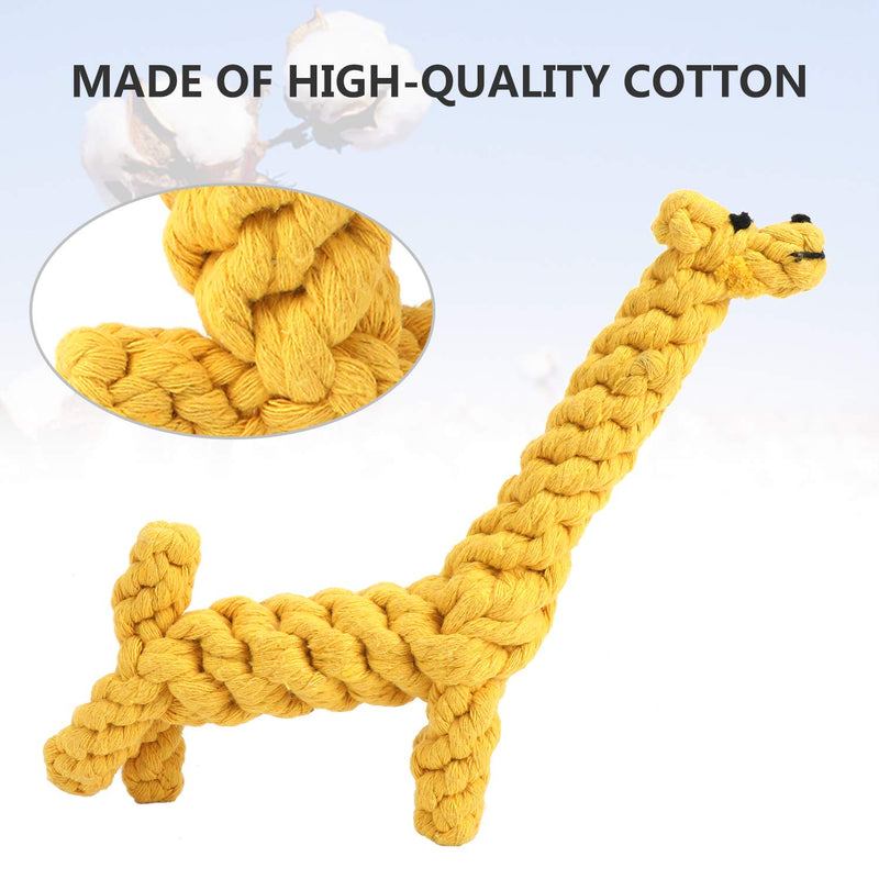 Fippy Dog Rope Toys 7PCS Pet Dog Chew Toys Cotton Squeak Interactive Toys for Small and Medium Dogs Teething Training - PawsPlanet Australia