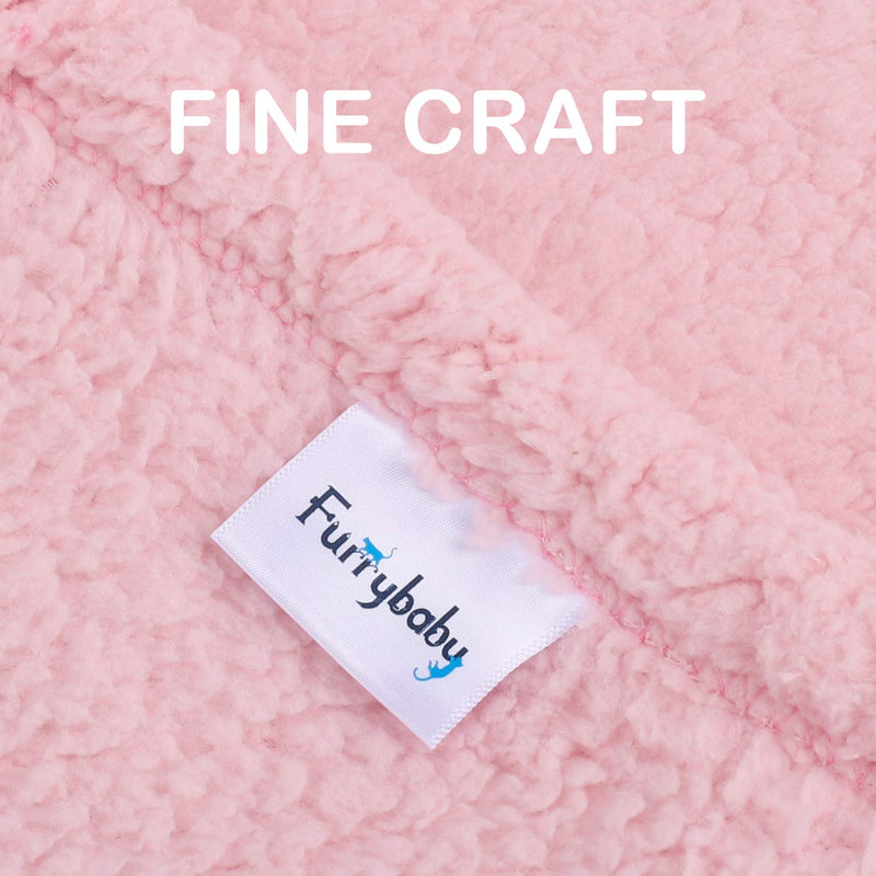 furrybaby Premium Fluffy Fleece Dog Blanket, Soft and Warm Pet Throw for Dogs & Cats (Small (60*80cm), Pink) Small (60x80cm) - PawsPlanet Australia