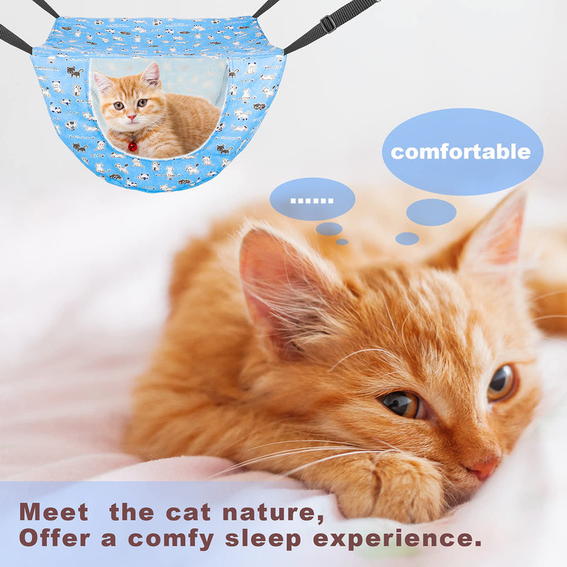 ONENIN cat cage Hammock,Hanging Soft Pet Bed for Kitten Ferret Puppy Rabbit or Small Pet,Double Layer Hanging Bed for Pets,2 Level Indoor Bag for Spring/Summer/Winter Blue - PawsPlanet Australia