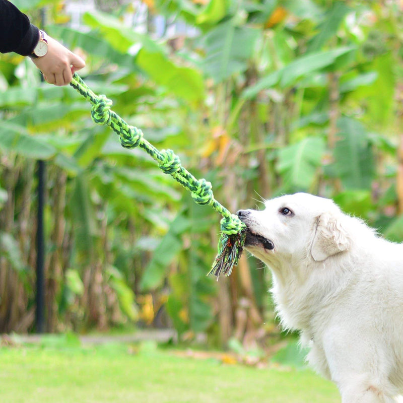 Vitscan Dog Toys for Large Dogs and Aggressive Chewers, Extra Large Durable Dog Toy,5-Knot Rope Tug,Heavy Duty Chew Sturdy Cotton Knot Rope Toy for Large Breed Dogs,Indestructible Rope - PawsPlanet Australia