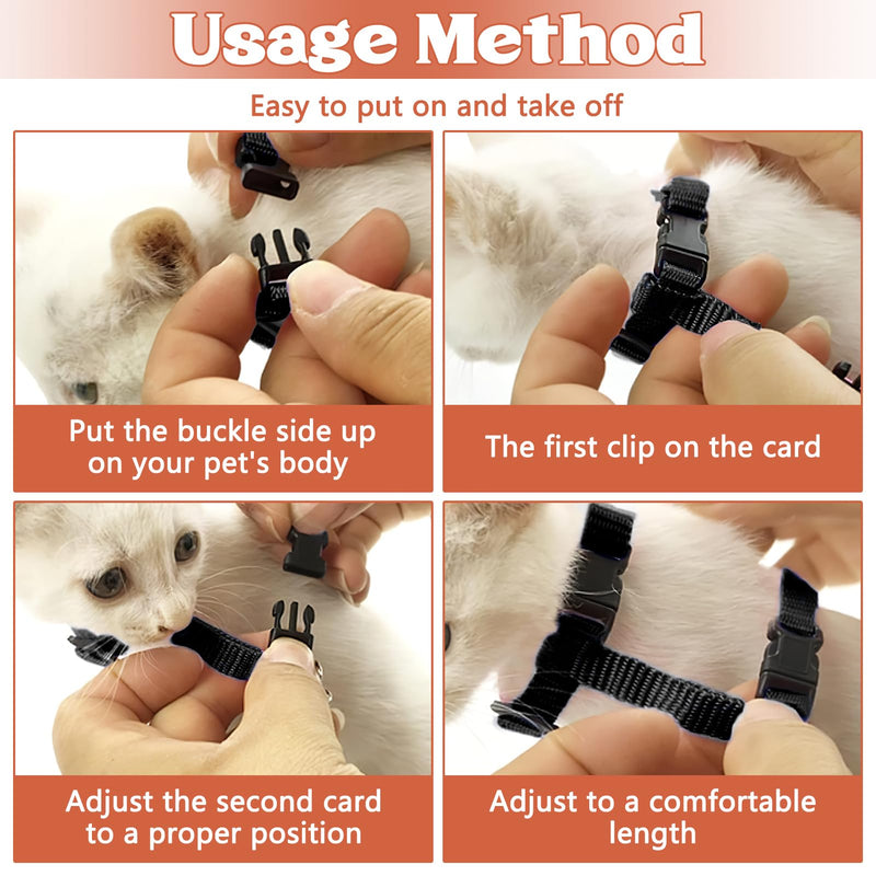 Zuroki Pack of 2 cat harnesses, cat harness with leash, escape-proof, adjustable cat harness, cat leash, cat harness, escape-proof adjustable, cat vest kitten - red + black - PawsPlanet Australia