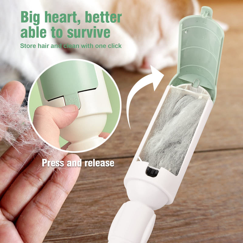 Pet hair remover brush for lint remover, reusable lint roller, pet hair remover, quick and easy removal of dog hair, cat hair for clothing, bedding, sofa (white). - PawsPlanet Australia