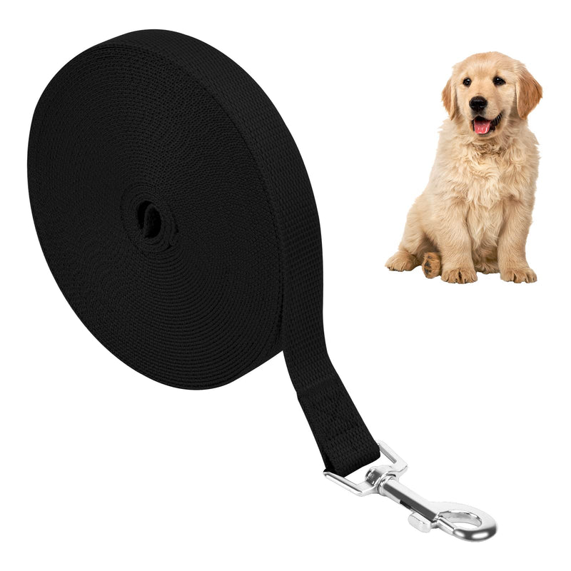 Mikihat towing leash for dogs, 10 m long towing leash, dog leash with hand strap, nylon, robust dog leash, training leash for large to small dogs (black). - PawsPlanet Australia