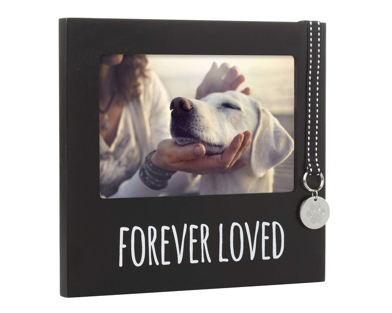 [Australia] - Pearhead Pet Memorial Keepsake Picture Frame Forever Loved Pet Memorial Collar Tag, Black 
