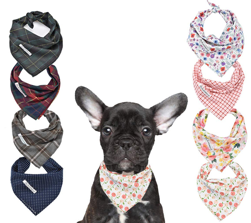 [Australia] - Bubblepup Dog Bandana, Cotton Dog Bandanas Triangle Bibs Kerchief Scarfs for Small Medium Large Dogs and Cats Cherry 