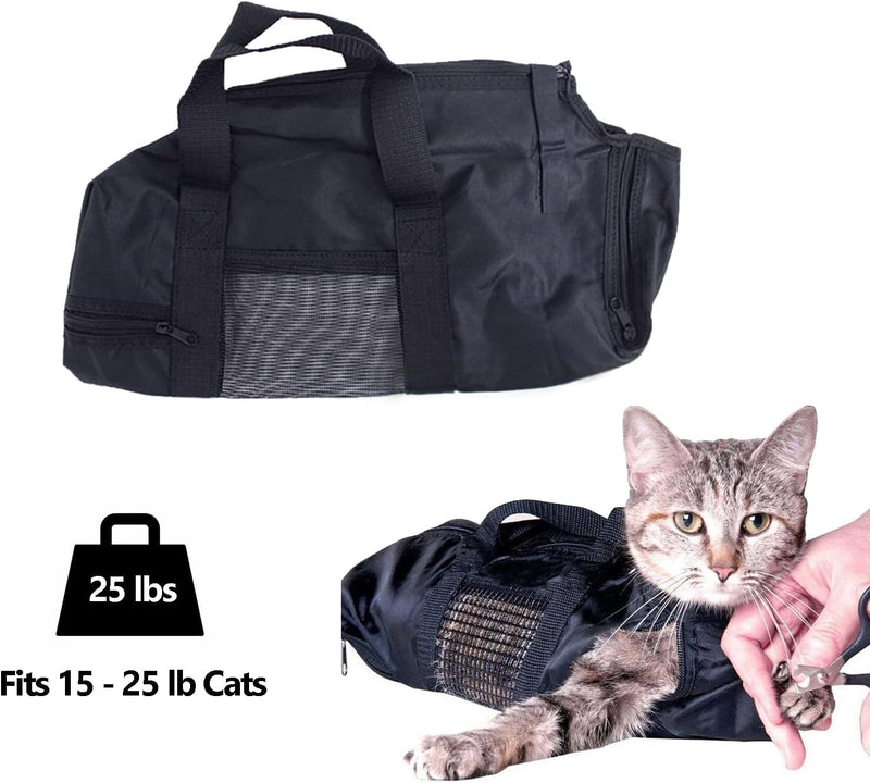 Cat Grooming Bath Bag, Cats Nail Clipping Cleaning Grooming Washing Shower Bags No Scratching Pet Mesh Bath Retention Bag Anti-Scratch Bag - PawsPlanet Australia