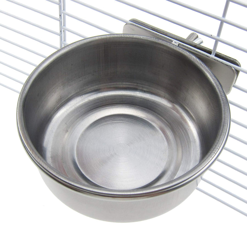 [Australia] - Alfie Pet - Ansel 2-Piece Set Stainless Steel Water or Food Cups for Birds - Size: Small 