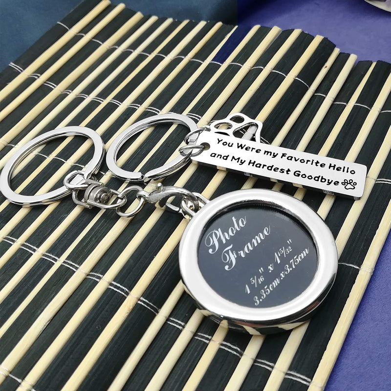 Pet Memorial Gifts Pet Memorial Photo Frame Keyring Set You were My Favorite Hello and My Hardest Goodbye Keyring Pet Loss Gifts Sympathy Gift for Loss of Dog in Memory of Cat Gifts - PawsPlanet Australia