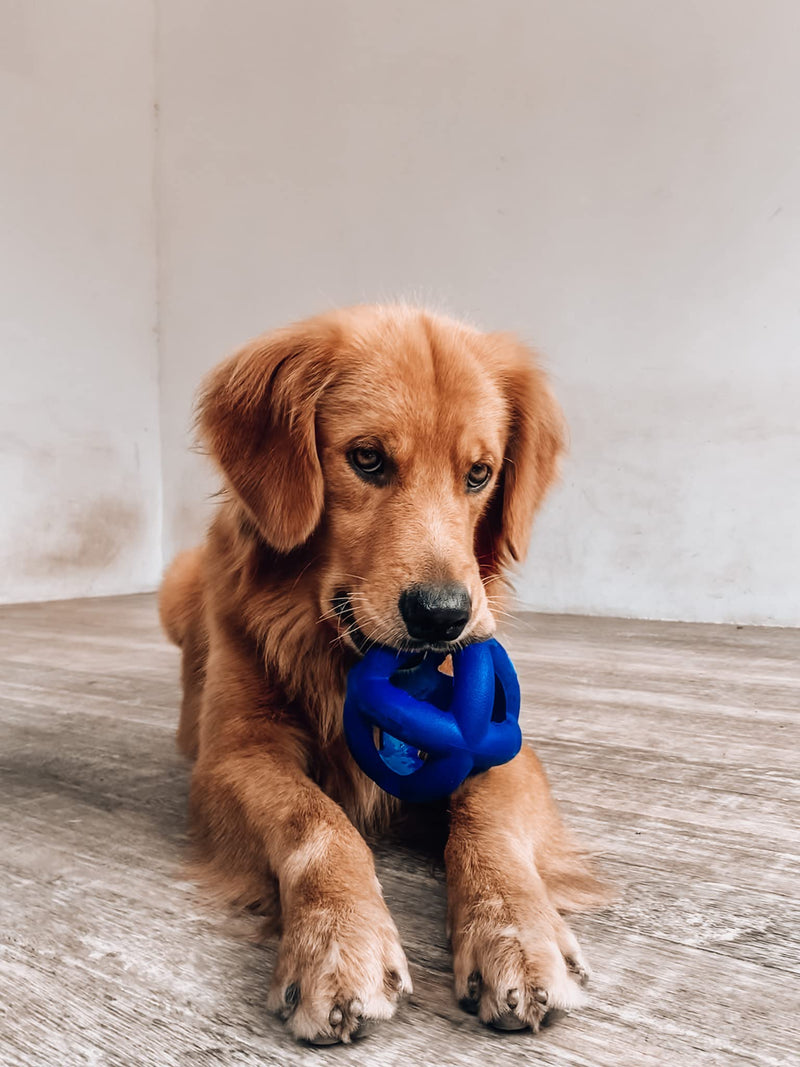 Tuff Pupper SuperChewy Tough Dog Cage Ball Toy | Strong natural rubber | Great fetch toy for dogs | Ultra durable chew toy | For Large Breeds Cage Ball Large - 4 inches / 8.5 oz - PawsPlanet Australia