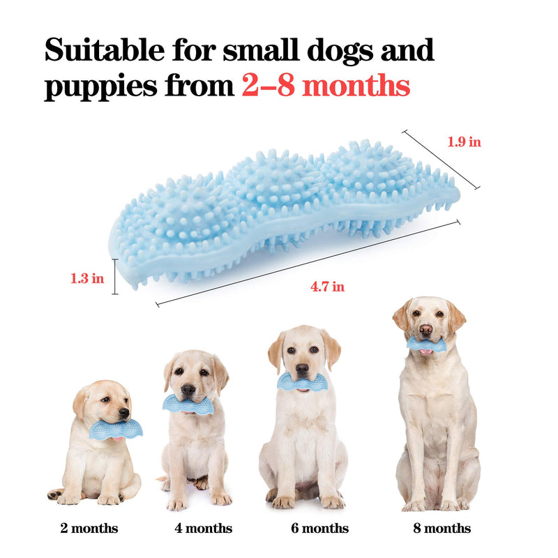 [Australia] - Idol-Puppies Teething Toy 2-8 Months -Dog Chew Toys-Cleaning-Soothes Itchy Teeth pet chew toy，Blue 