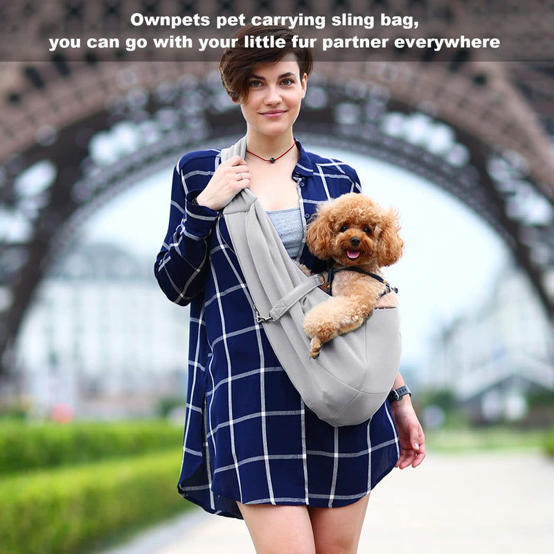 OWNPETS Pet Sling Carrier, Hands Free Reversible Pet Papoose Bag, Fit 8~15lb Cats&Dogs, Comfortable, Adjustable, Perfect for Daily Walk, Outdoor Activity and Weekend Adventure - PawsPlanet Australia