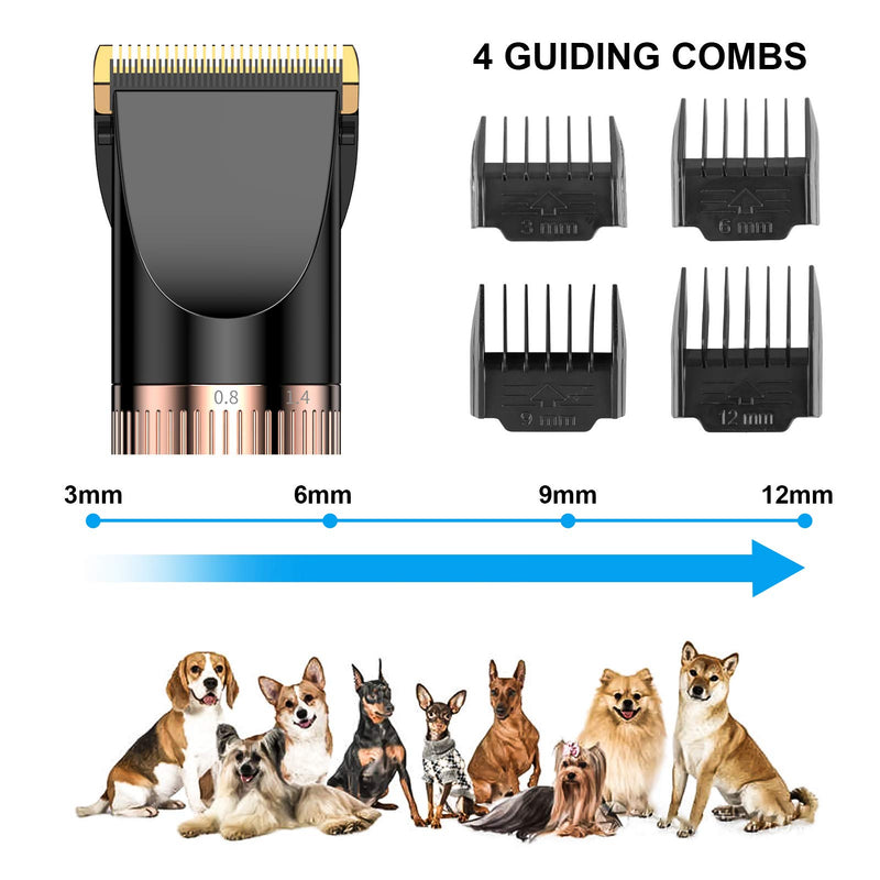 NPET Dog Grooming Clippers, Professional Quiet Dog Grooming Kit, Rechargeable Pet Hair Clippers for Dogs, Cats with Thick & Heavy Coats Normal - PawsPlanet Australia