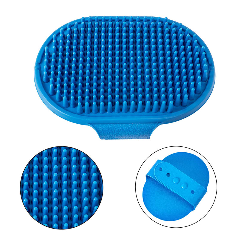 [Australia] - Dog Grooming Brush, CWXZSTM Pet Shampoo Bath Brush Soothing Massage Rubber Comb with Adjustable Ring Handle for Long Short Haired Dogs and Cats 2pcs 