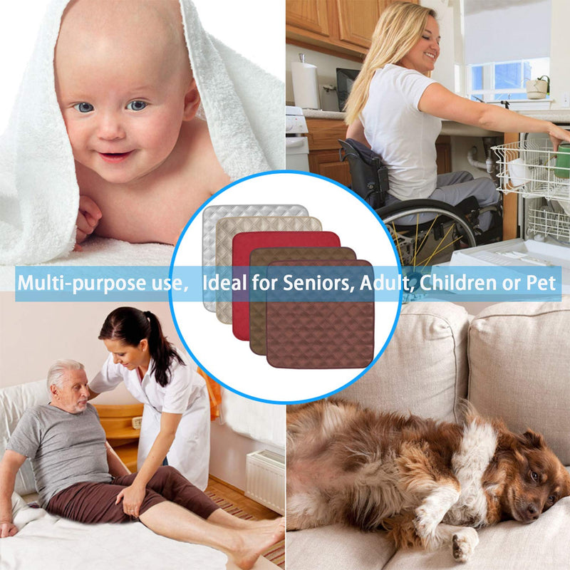 Waterproof Seat Pad Incontinence Pad Chair Seat Protector Pad Cushion Sheet Absorbent Washable Bed Pad Pet Sofa Cushion Multifunctional Waterproof Non Slip Underpad for Seniors, Adult, Children, Pet Black - PawsPlanet Australia