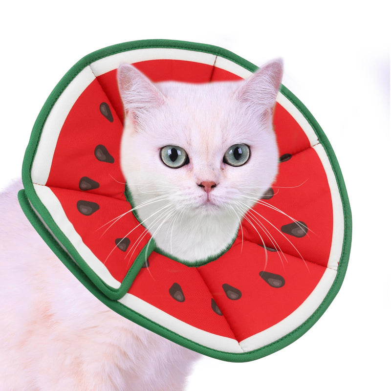 Supet Neck Brace Cat, Adjustable Neck Brace Cat Collar, Recovery Collar Soft Collar Cone After Surgery and Injuries S (Neck: 14-23cm) Watermelon - PawsPlanet Australia