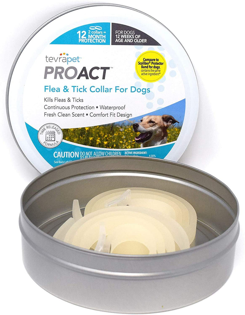 TevraPet ProAct Flea and Tick Collar for Dogs, 12 Months of Flea and Tick Prevention for Dogs - PawsPlanet Australia