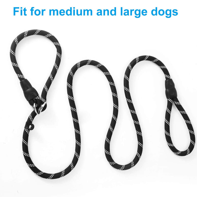 PetBro Dog Leash Heavy Duty Dog Rope Lead with Dog Waste Bag Dispenser Tangle-Free and High Reflective Threads Dog Training Leash for Walking and Training, Medium and Large Dogs, 5.9FT Loop-5.9FT - PawsPlanet Australia